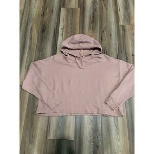 Victoria's Secret Sport Cropped Hoodie Sweatshirt Pink Women's XL Soft